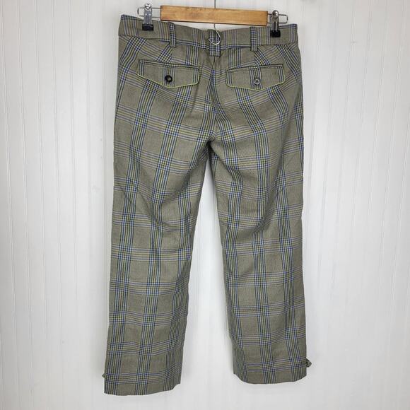 Abercrombie & Fitch Plaid low rise cropped trousers Size 0 - Picture 2 of 9
